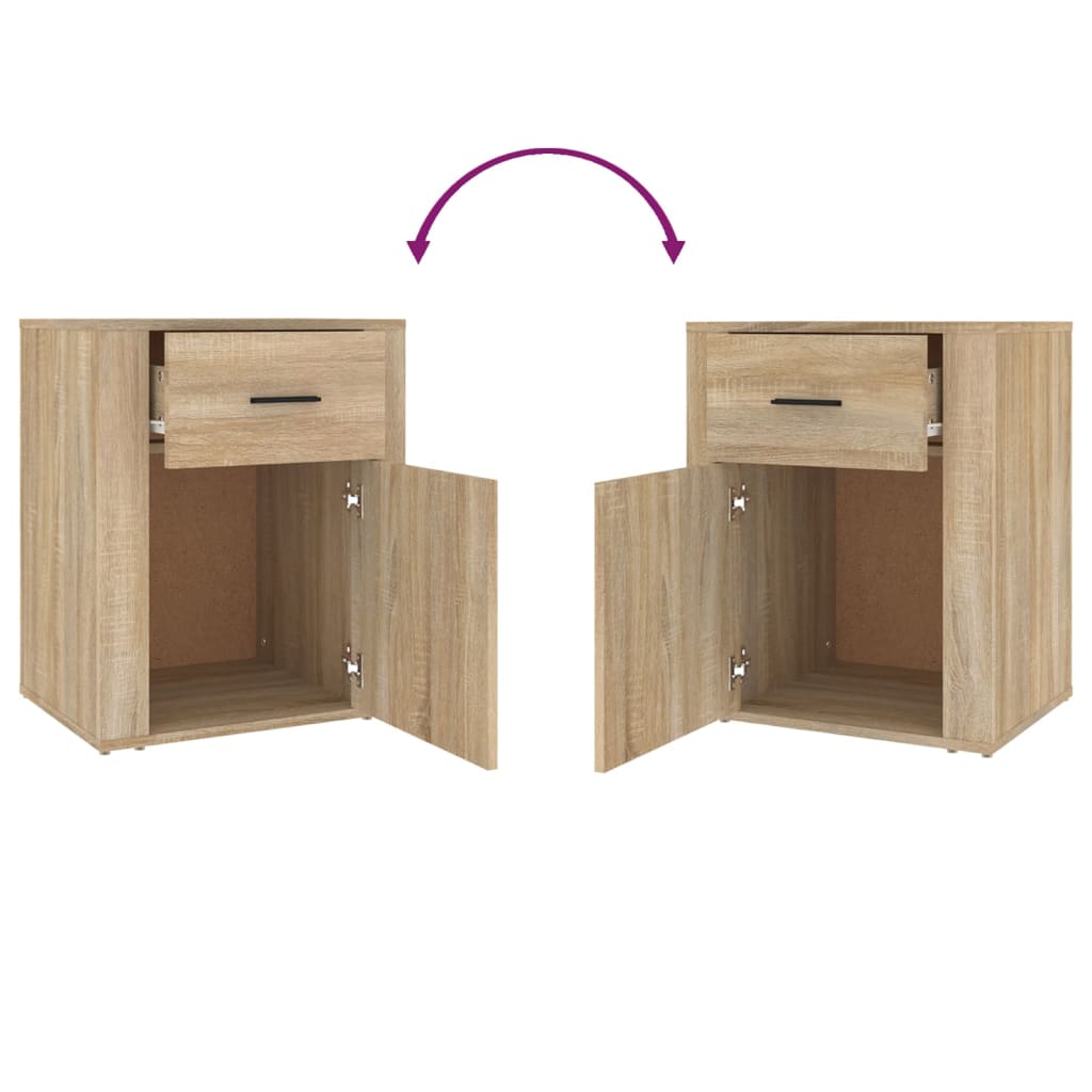 Table de chevet Chêne sonoma 50x36x60 cm Bois d'ingénierie - XIOS