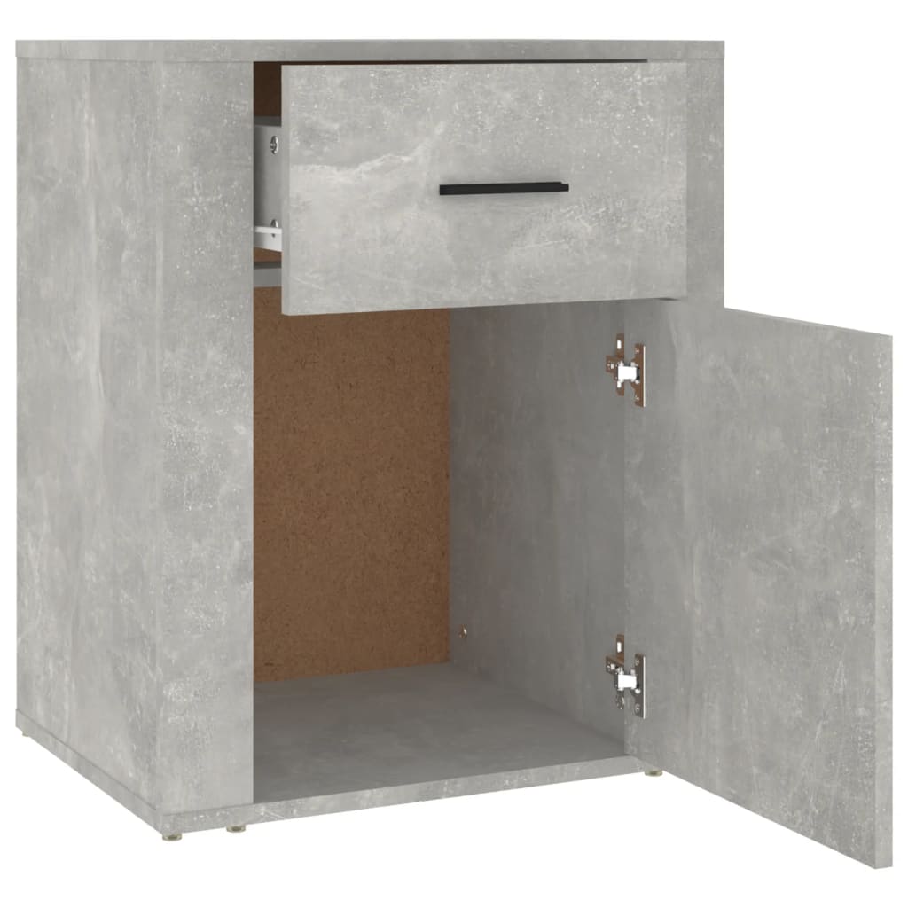 Table de chevet Gris béton 50x36x60 cm Bois d'ingénierie - XIOS