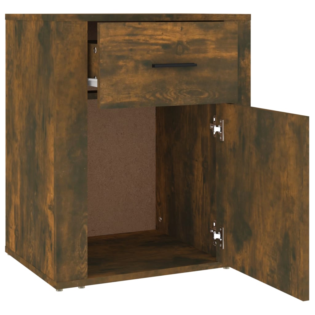 Table de chevet Chêne fumé 50x36x60 cm Bois d'ingénierie - XIOS