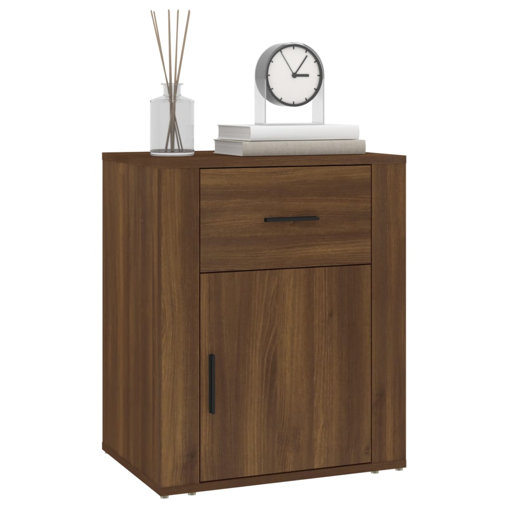 Table de chevet Chêne marron 50x36x60 cm Bois d'ingénierie - XIOS
