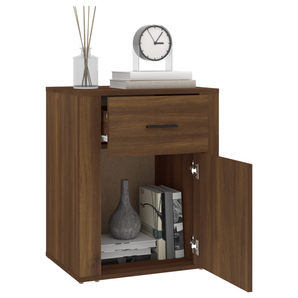Table de chevet Chêne marron 50x36x60 cm Bois d'ingénierie - XIOS