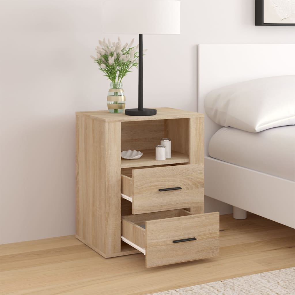 Table de chevet Chêne sonoma 50x36x60 cm Bois d'ingénierie - XIOS