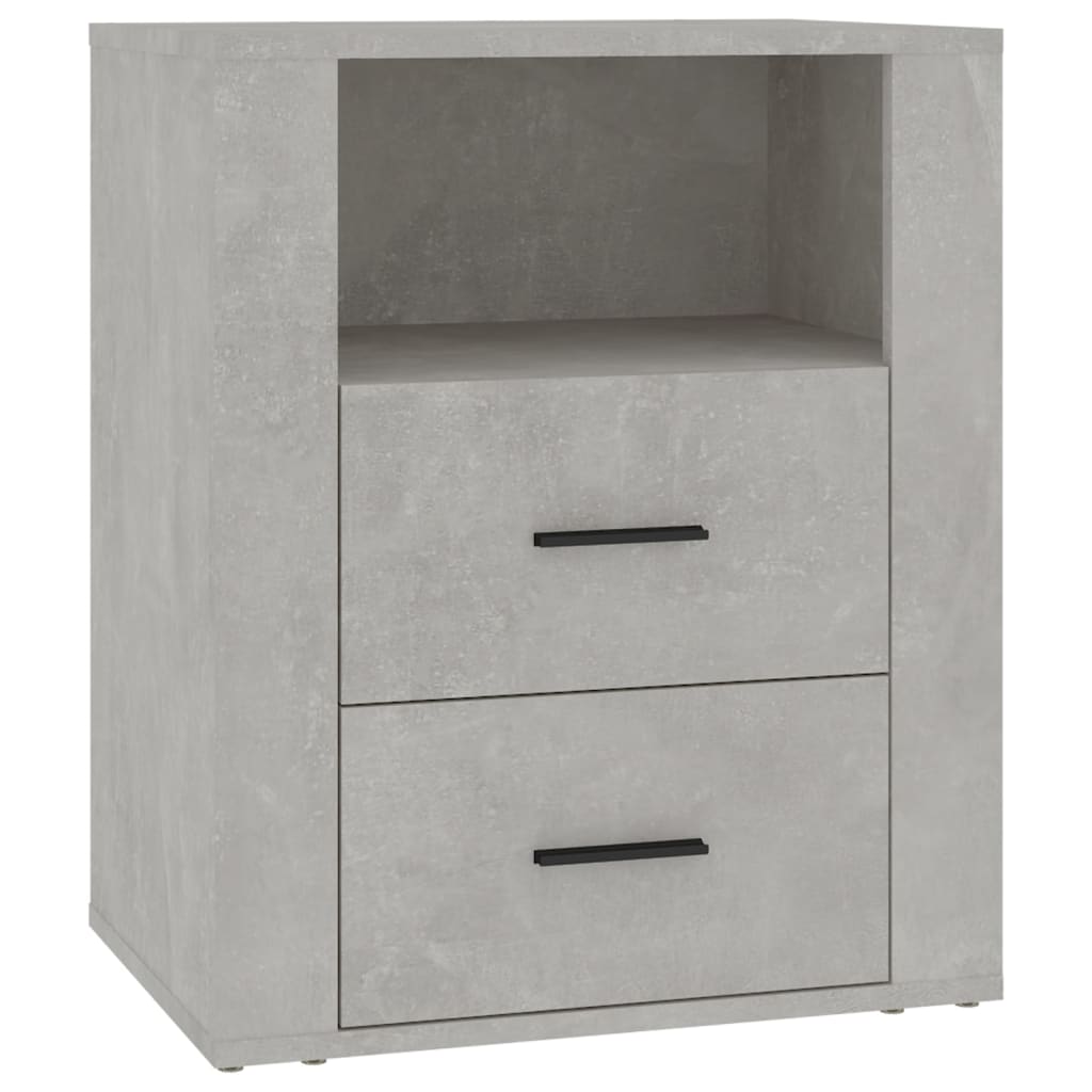 Table de chevet Gris béton 50x36x60 cm Bois d'ingénierie - XIOS