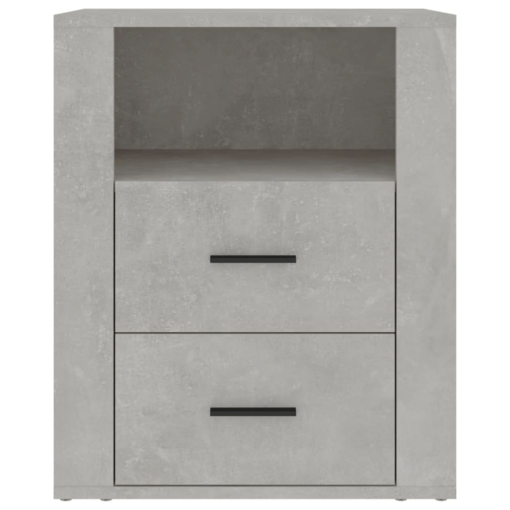 Table de chevet Gris béton 50x36x60 cm Bois d'ingénierie - XIOS