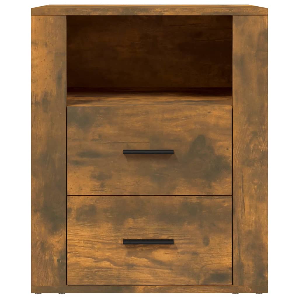 Table de chevet Chêne fumé 50x36x60 cm Bois d'ingénierie - XIOS