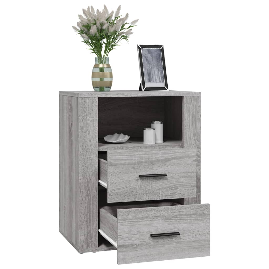 Table de chevet Sonoma gris 50x36x60 cm Bois d'ingénierie - XIOS