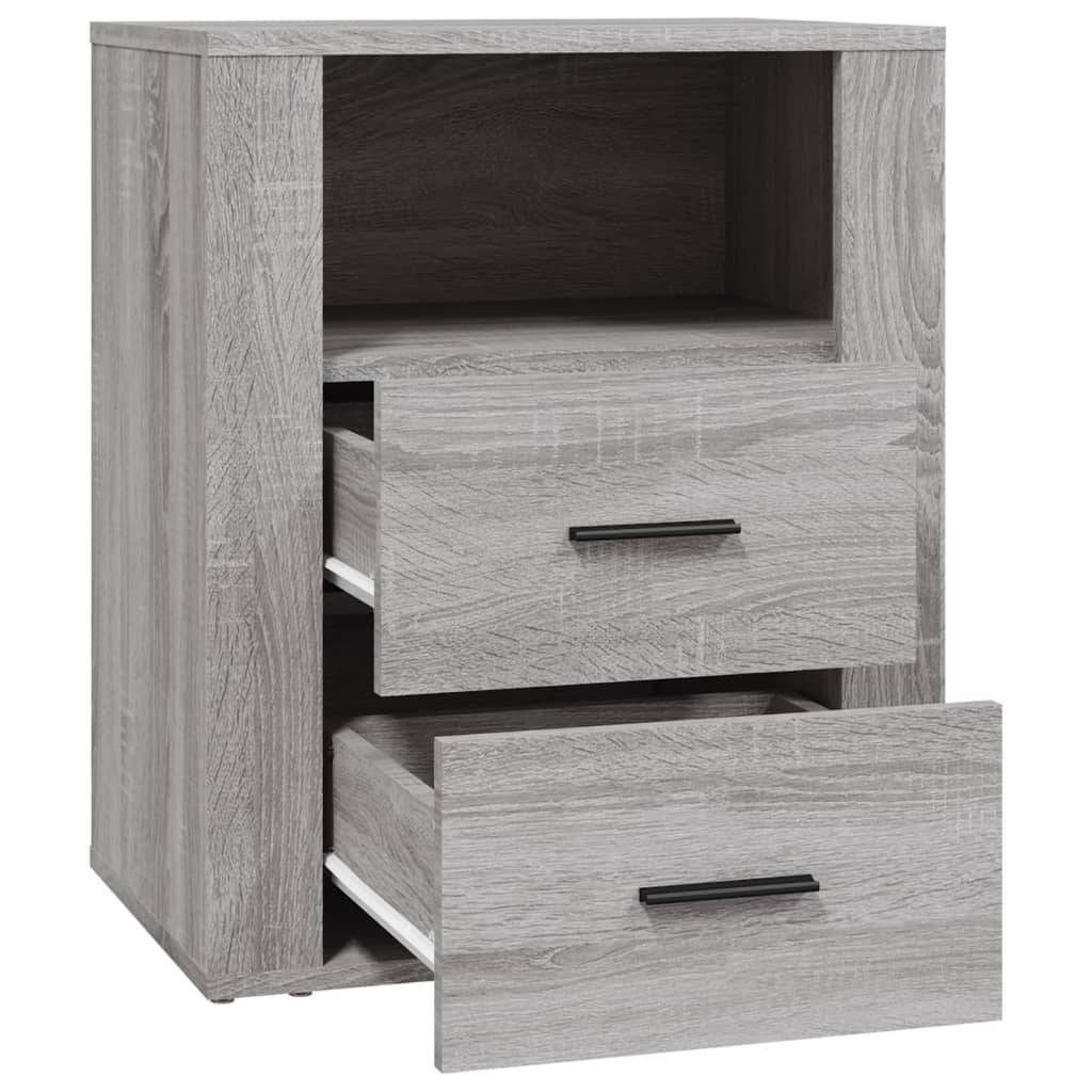 Table de chevet Sonoma gris 50x36x60 cm Bois d'ingénierie - XIOS