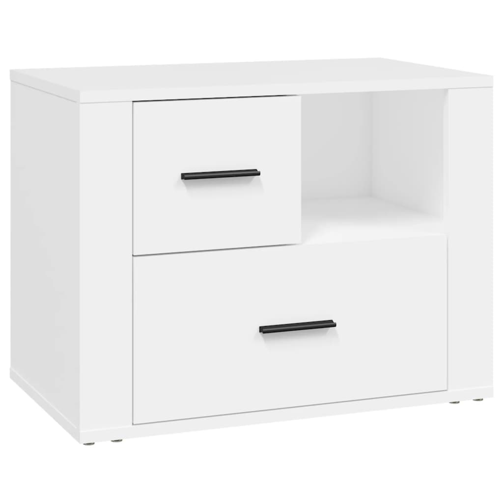Table de chevet Blanc 60x36x45 cm Bois d'ingénierie - XIOS