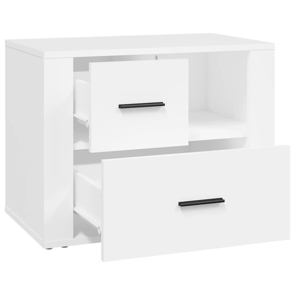 Table de chevet Blanc 60x36x45 cm Bois d'ingénierie - XIOS