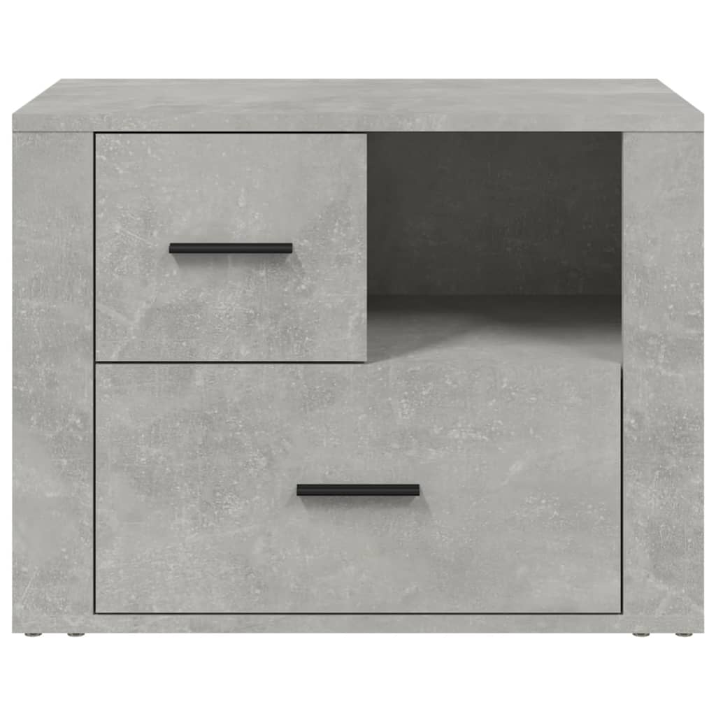 Table de chevet Gris béton 60x36x45 cm Bois d'ingénierie - XIOS