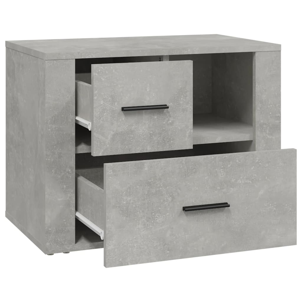Table de chevet Gris béton 60x36x45 cm Bois d'ingénierie - XIOS