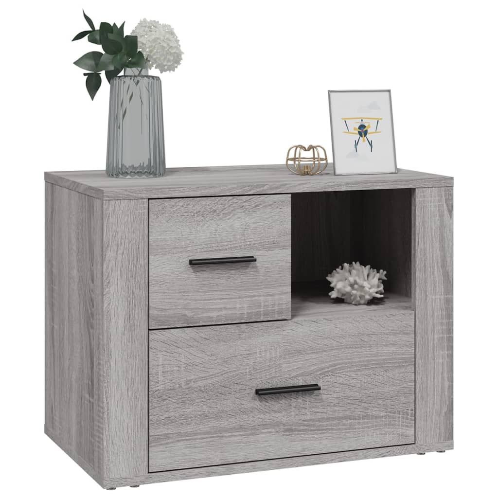 Table de chevet Sonoma gris 60x36x45 cm Bois d'ingénierie - XIOS