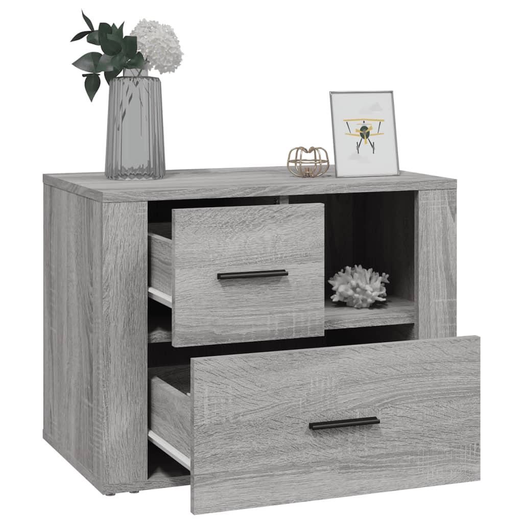 Table de chevet Sonoma gris 60x36x45 cm Bois d'ingénierie - XIOS