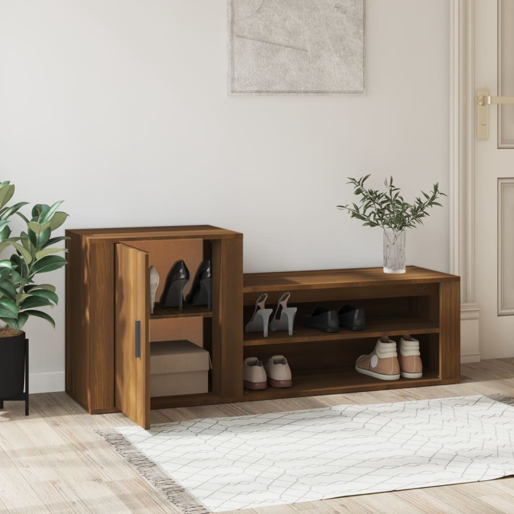 Armoire à chaussures Chêne marron 130x35x54cm Bois d'ingénierie - XIOS