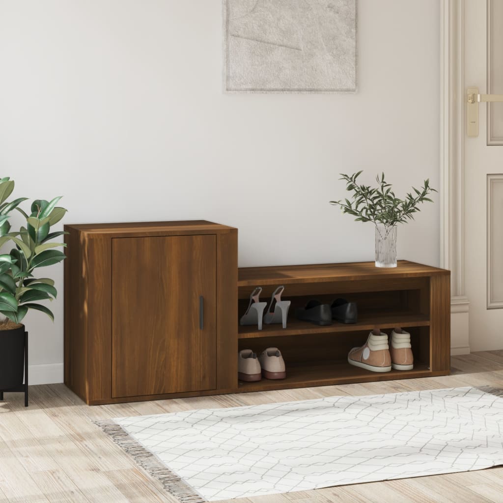 Armoire à chaussures Chêne marron 130x35x54cm Bois d'ingénierie - XIOS