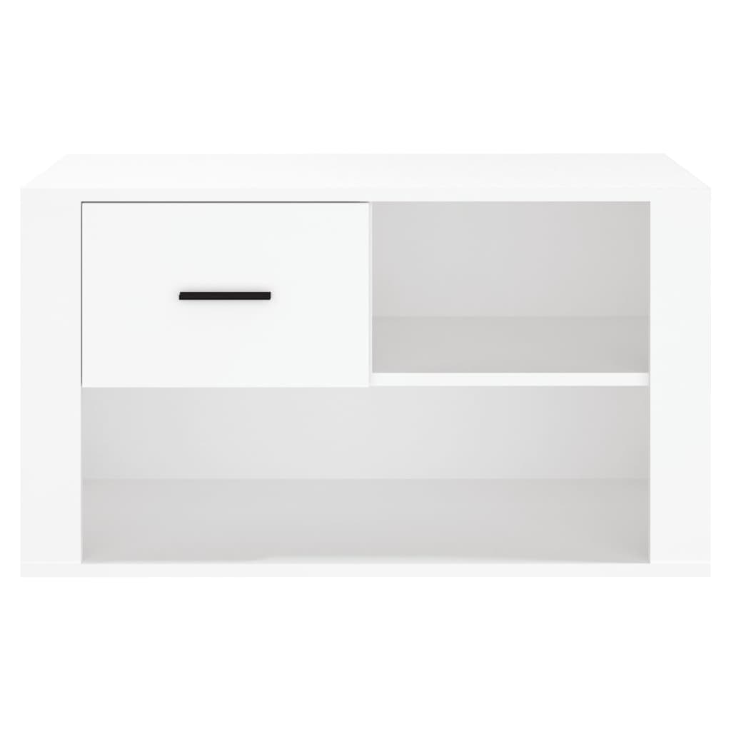 Armoire à chaussures Blanc 80x35x45 cm Bois d'ingénierie - XIOS