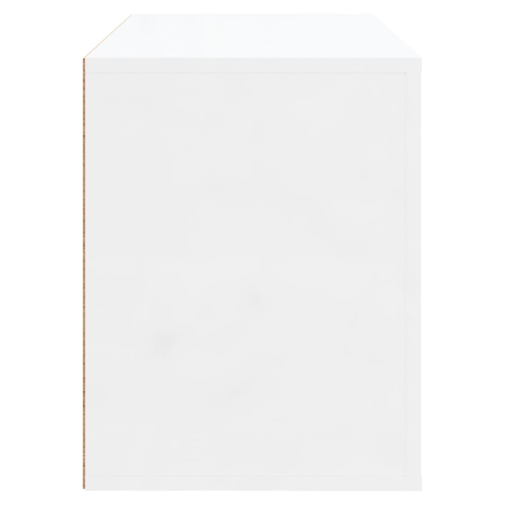 Armoire à chaussure Blanc brillant 80x35x45 cm Bois ingénierie - XIOS