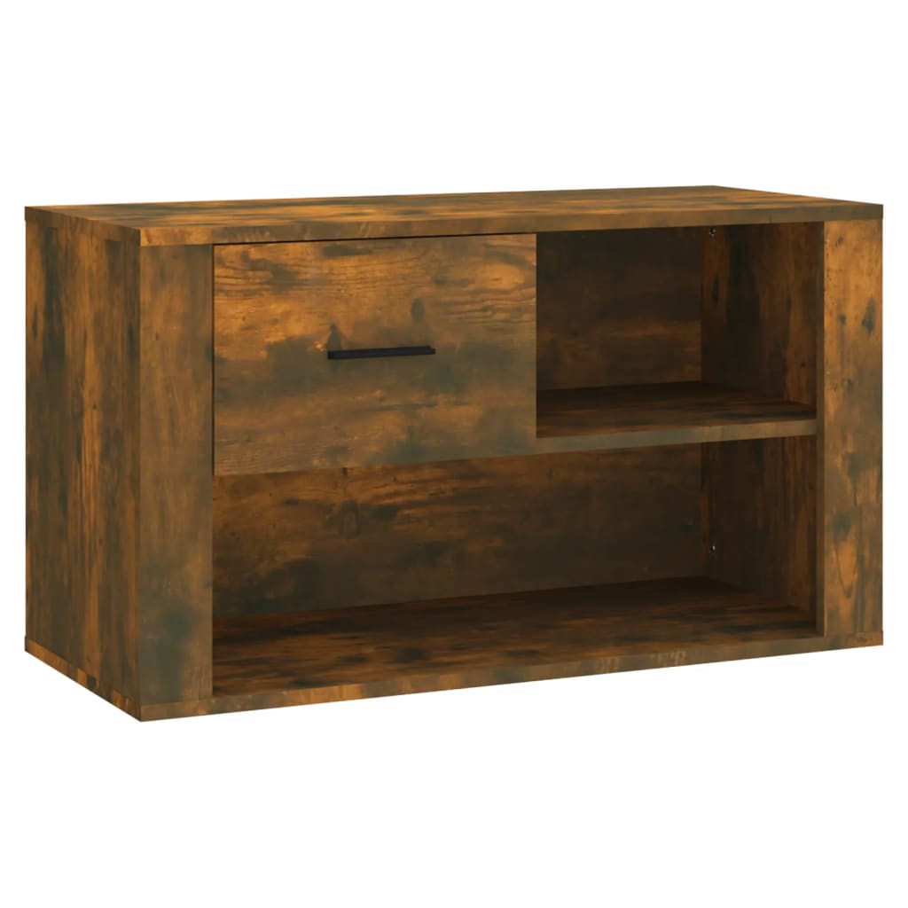 Armoire à chaussures Chêne fumé 80x35x45 cm Bois d'ingénierie - XIOS