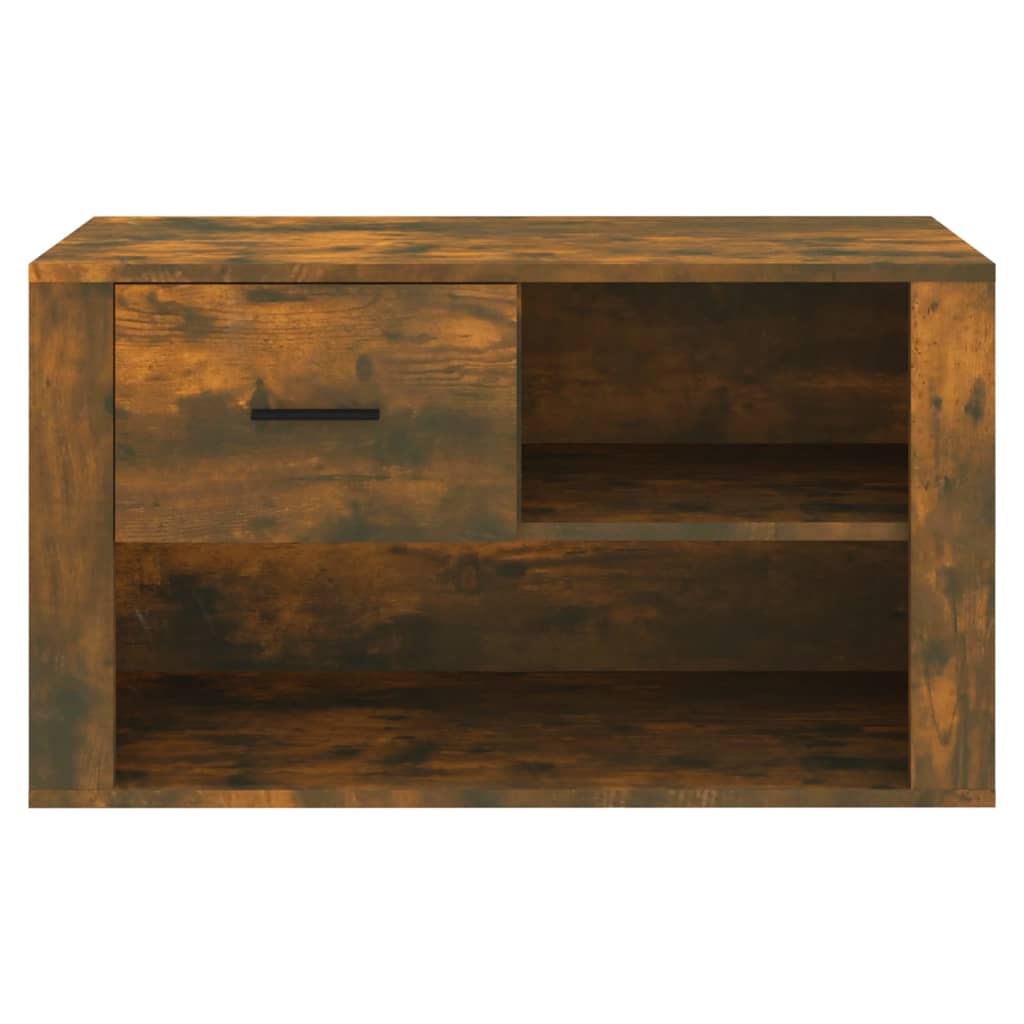 Armoire à chaussures Chêne fumé 80x35x45 cm Bois d'ingénierie - XIOS