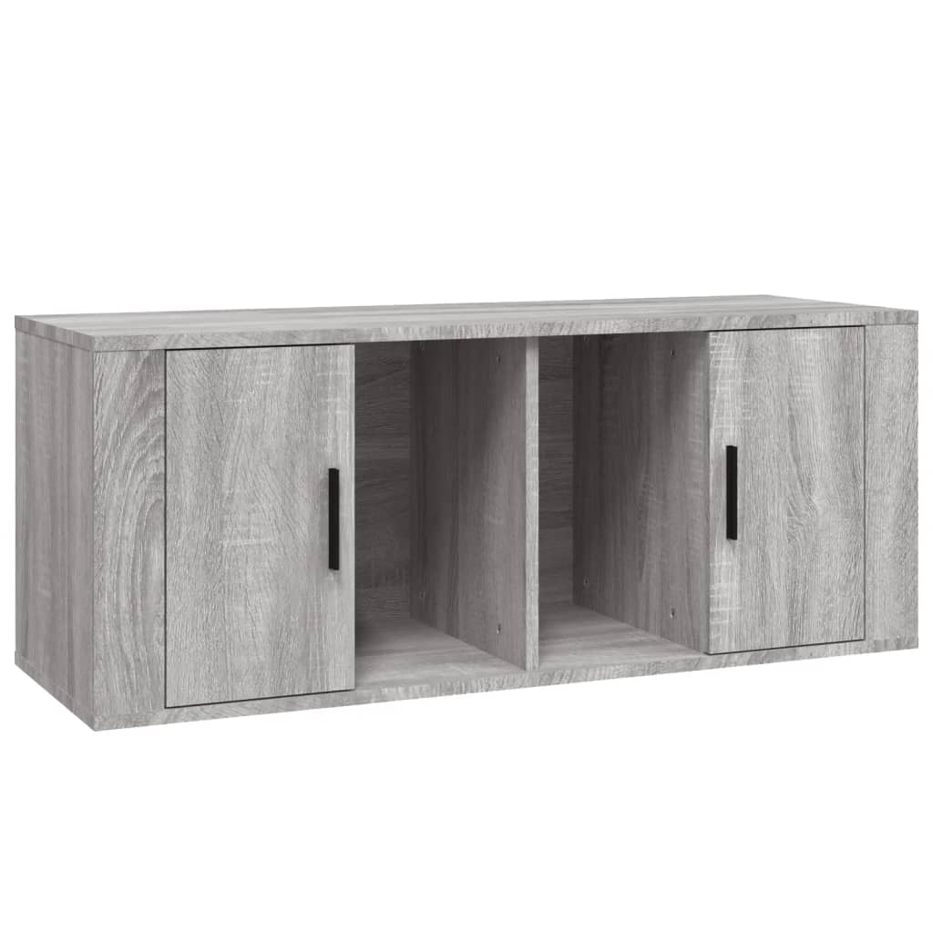 Meuble TV Sonoma gris 100x35x40 cm Bois d'ingénierie Meubles TV vidaXL   