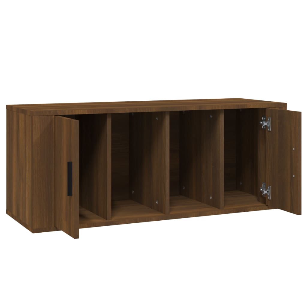 Meuble TV Chêne marron 100x35x40 cm Bois d'ingénierie - XIOS