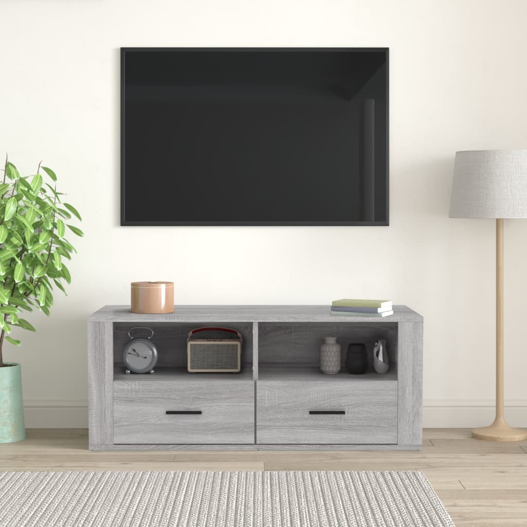 Meuble TV Sonoma gris 100x35x40 cm Bois d'ingénierie - XIOS