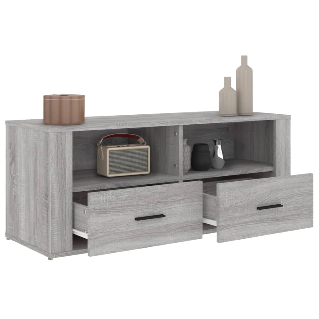 Meuble TV Sonoma gris 100x35x40 cm Bois d'ingénierie - XIOS