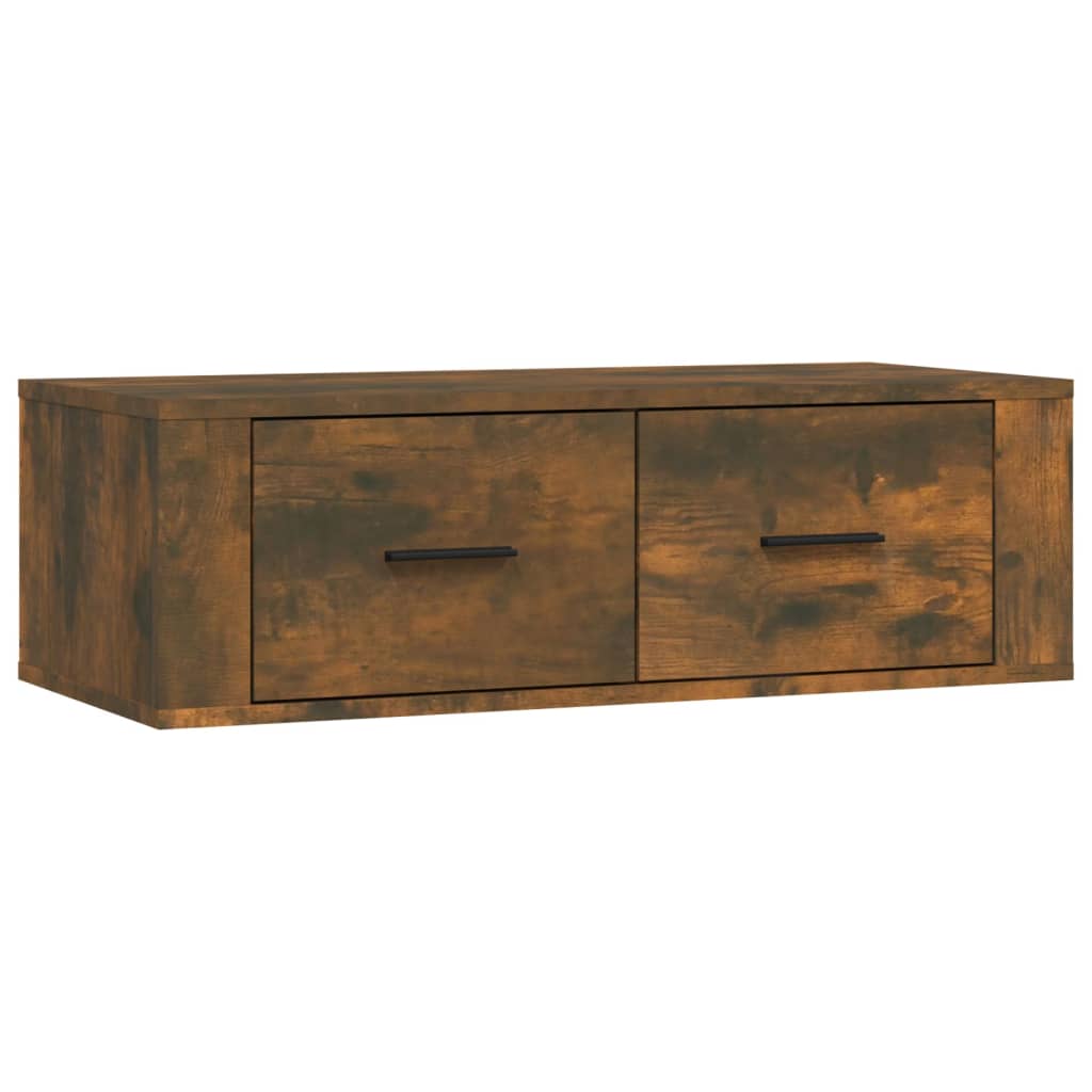 Armoire TV suspendue Chêne fumé 80x36x25 cm Bois d'ingénierie - XIOS