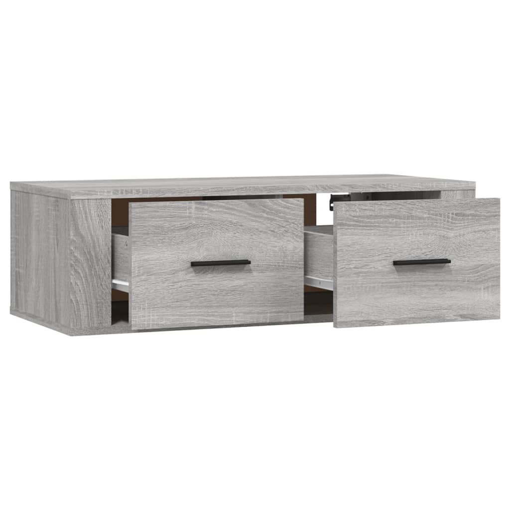 Armoire TV suspendue Sonoma gris 80x36x25 cm Bois d'ingénierie - XIOS