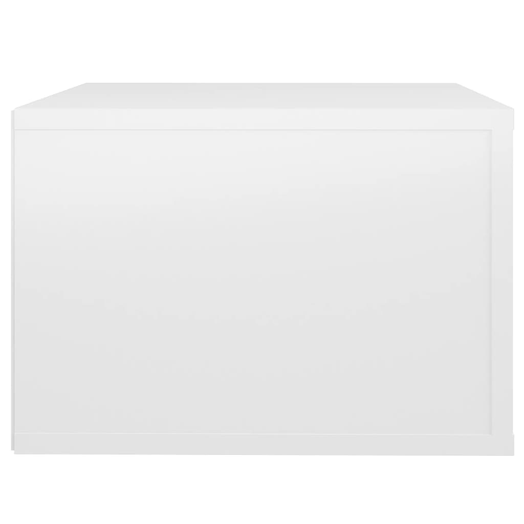 Table de chevet murale Blanc brillant 50x36x25 cm - XIOS