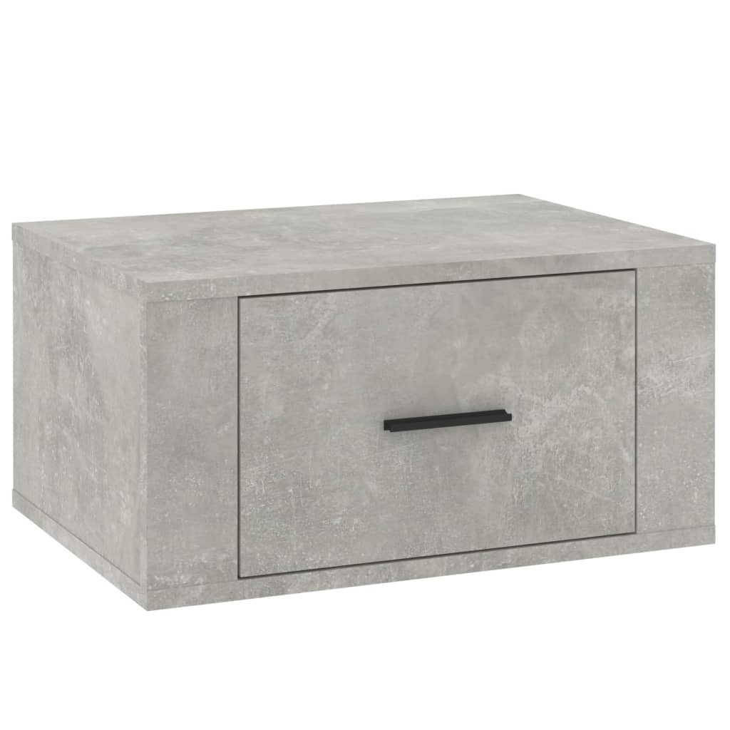 Table de chevet murale Gris béton 50x36x25 cm - XIOS