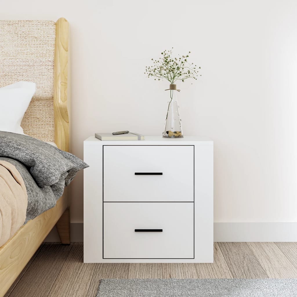 Table de chevet murale Blanc 50x36x47 cm - XIOS