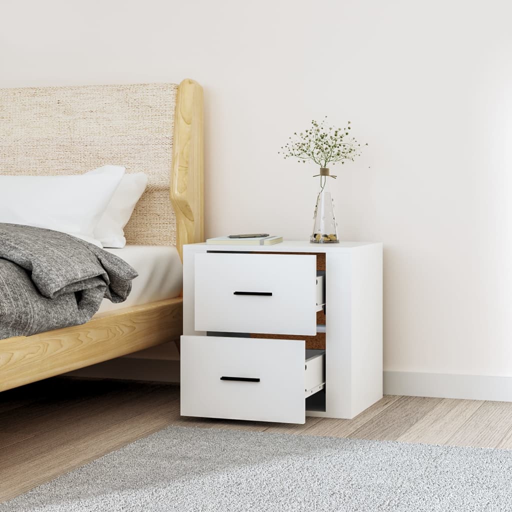 Table de chevet murale Blanc 50x36x47 cm - XIOS