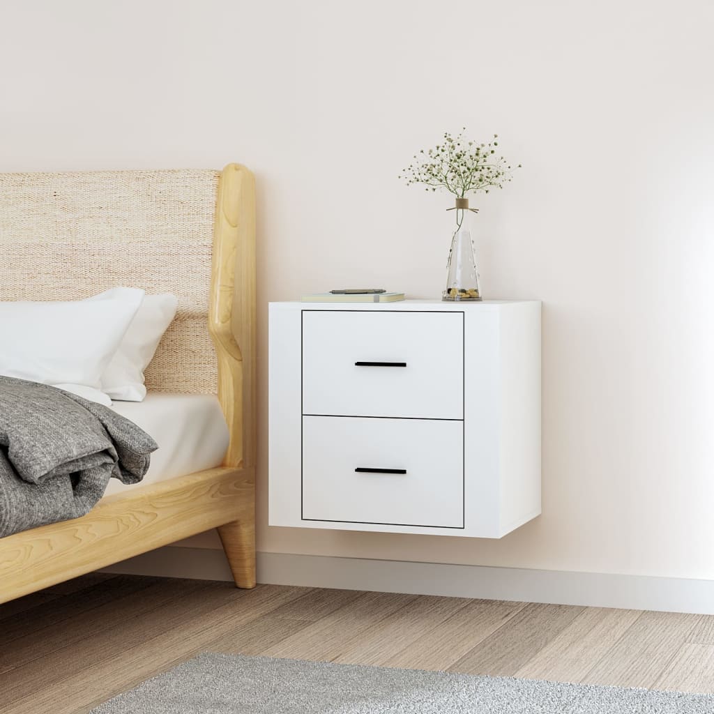Table de chevet murale Blanc 50x36x47 cm - XIOS