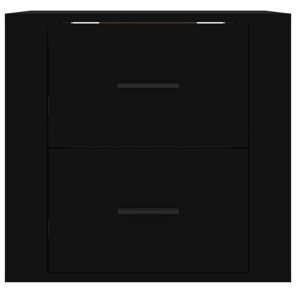 Table de chevet murale Noir 50x36x47 cm