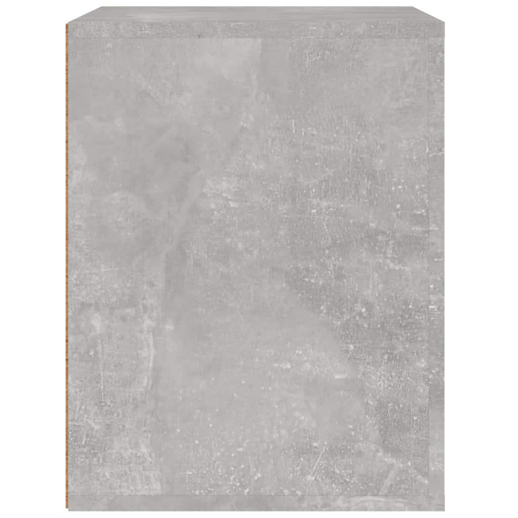 Table de chevet murale Gris béton 50x36x47 cm