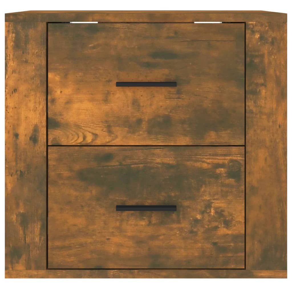 Table de chevet murale Chêne fumé 50x36x47 cm