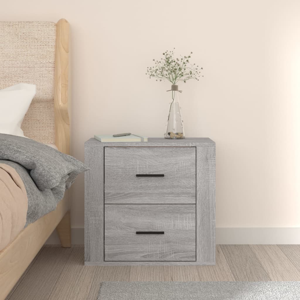 Table de chevet murale Sonoma gris 50x36x47 cm