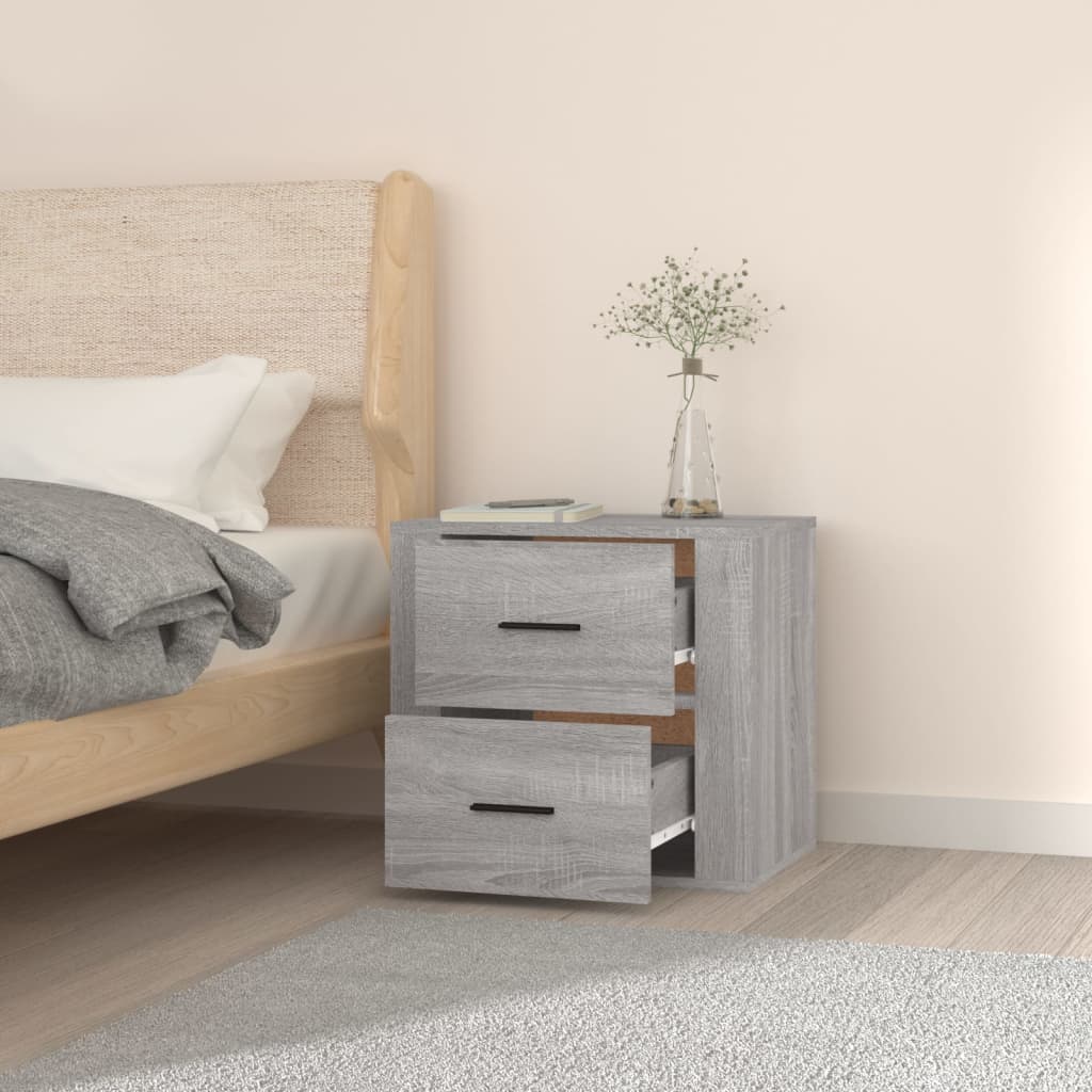 Table de chevet murale Sonoma gris 50x36x47 cm