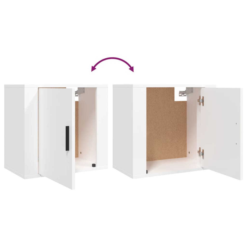 Tables de chevet murales 2 pcs Blanc 50x30x47 cm - XIOS