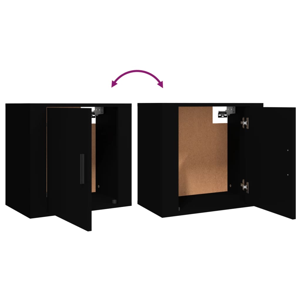 Tables de chevet murales 2 pcs Noir 50x30x47 cm - XIOS