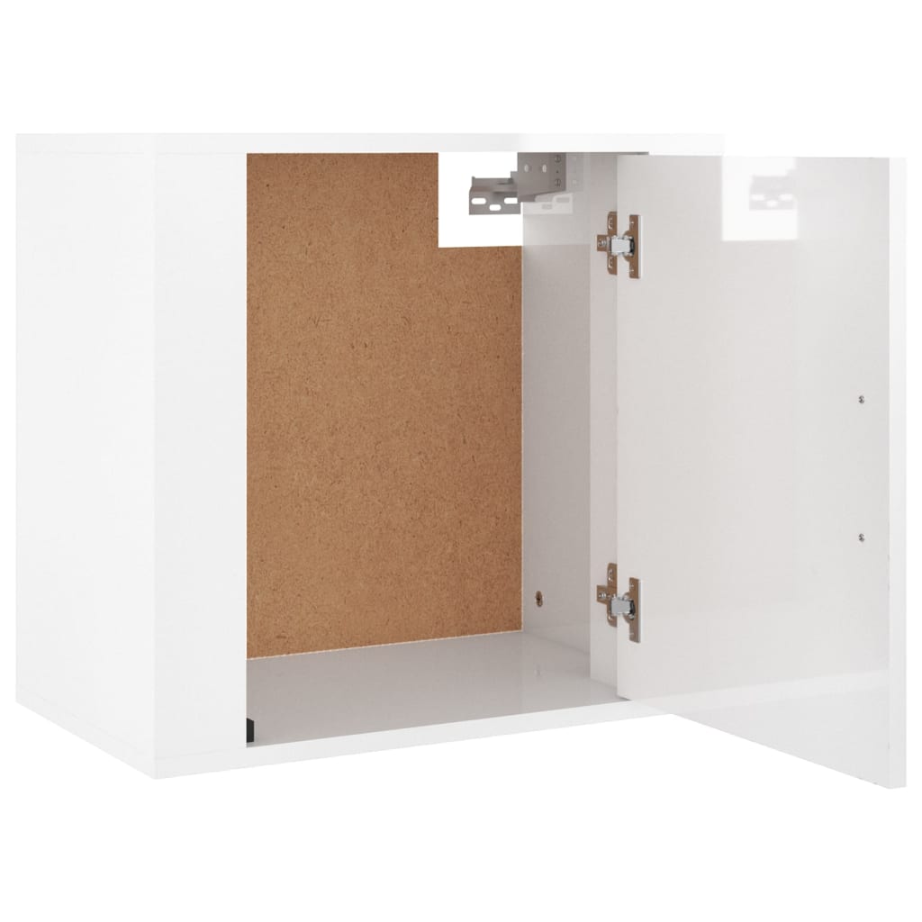 Tables de chevet murales 2 pcs Blanc brillant 50x30x47 cm - XIOS