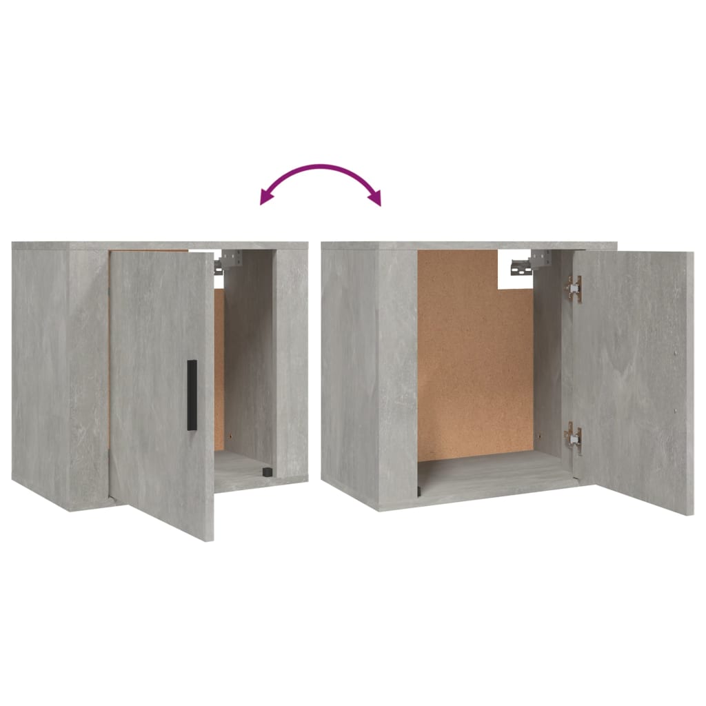 Tables de chevet murales 2 pcs Gris béton 50x30x47 cm - XIOS