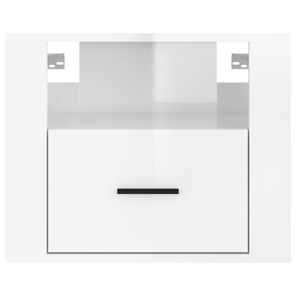 Tables de chevet murales 2 pcs Blanc brillant 50x36x40 cm - XIOS