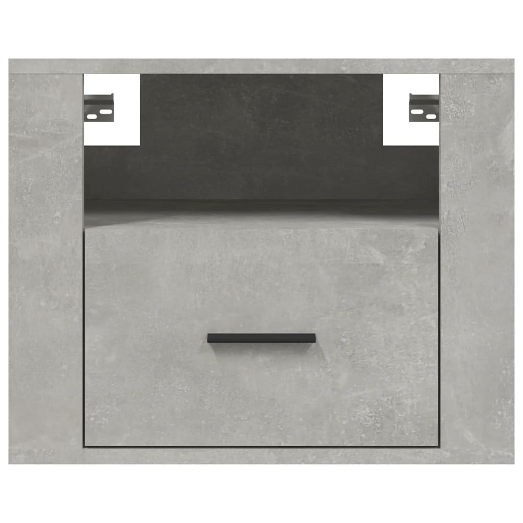 Table de chevet murale Gris béton 50x36x40 cm - XIOS