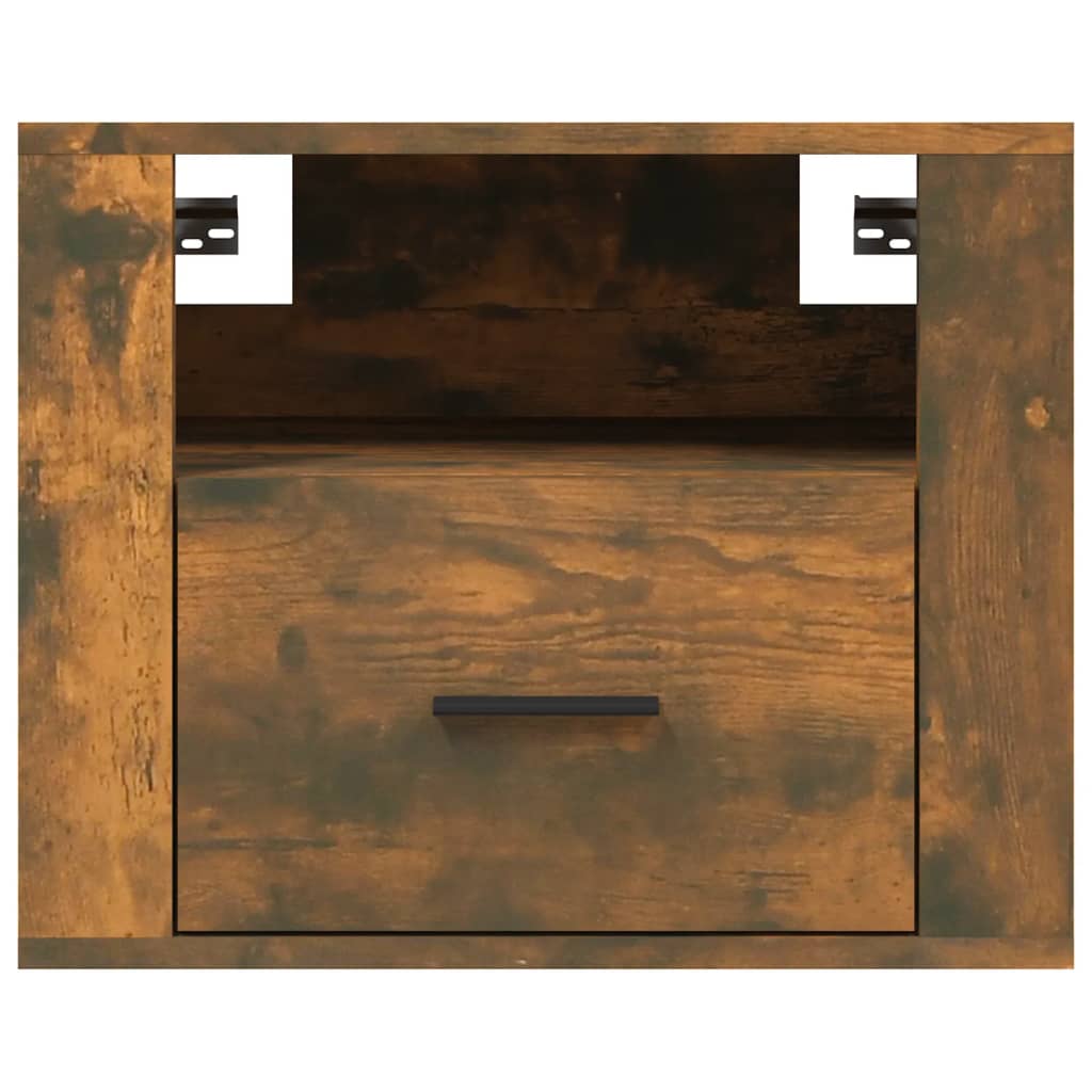 Table de chevet murale Chêne fumé 50x36x40 cm - XIOS