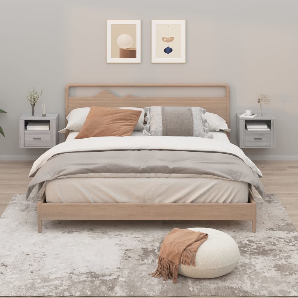 Tables de chevet murales 2 pcs Sonoma gris 50x36x40 cm - XIOS