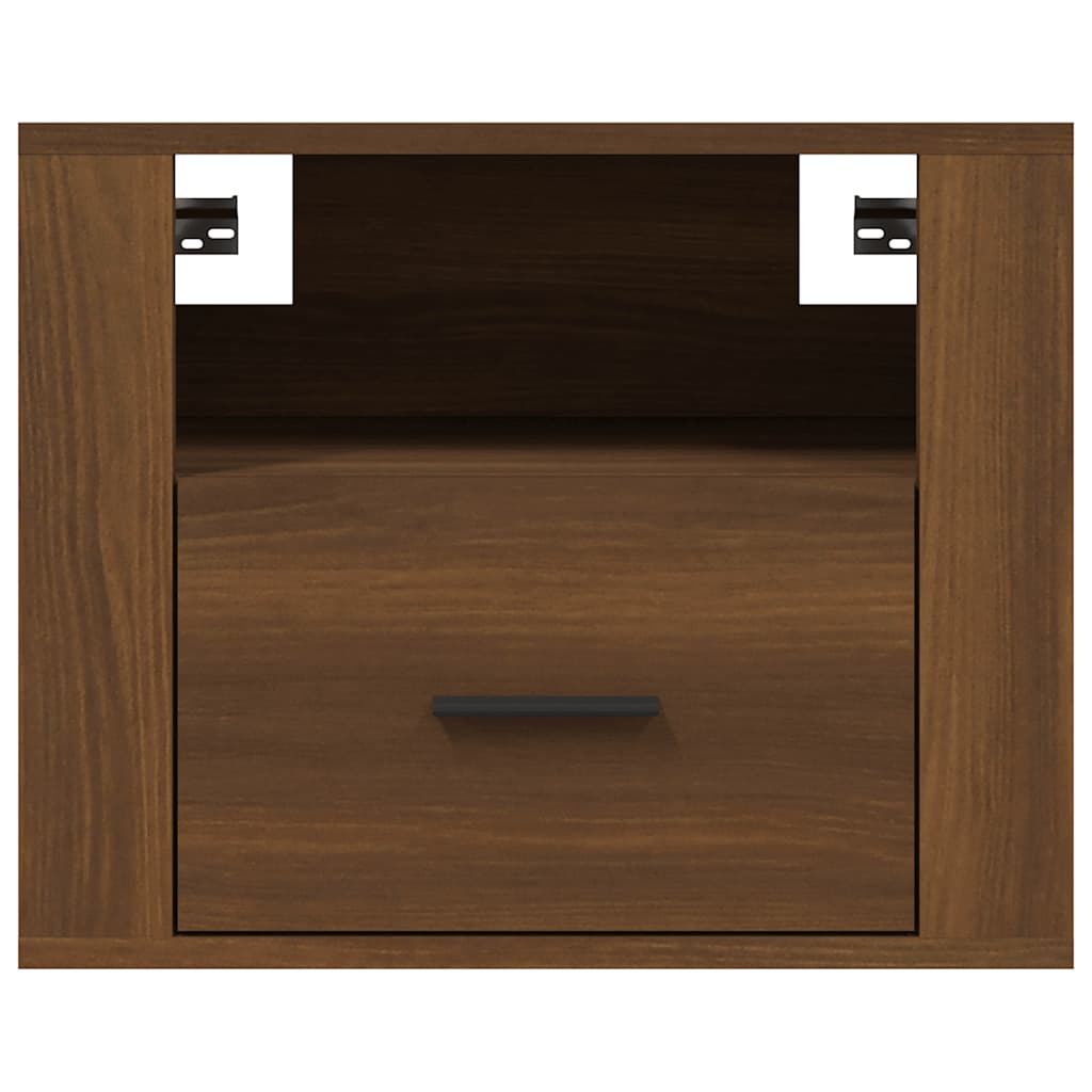 Table de chevet murale Chêne marron 50x36x40 cm - XIOS