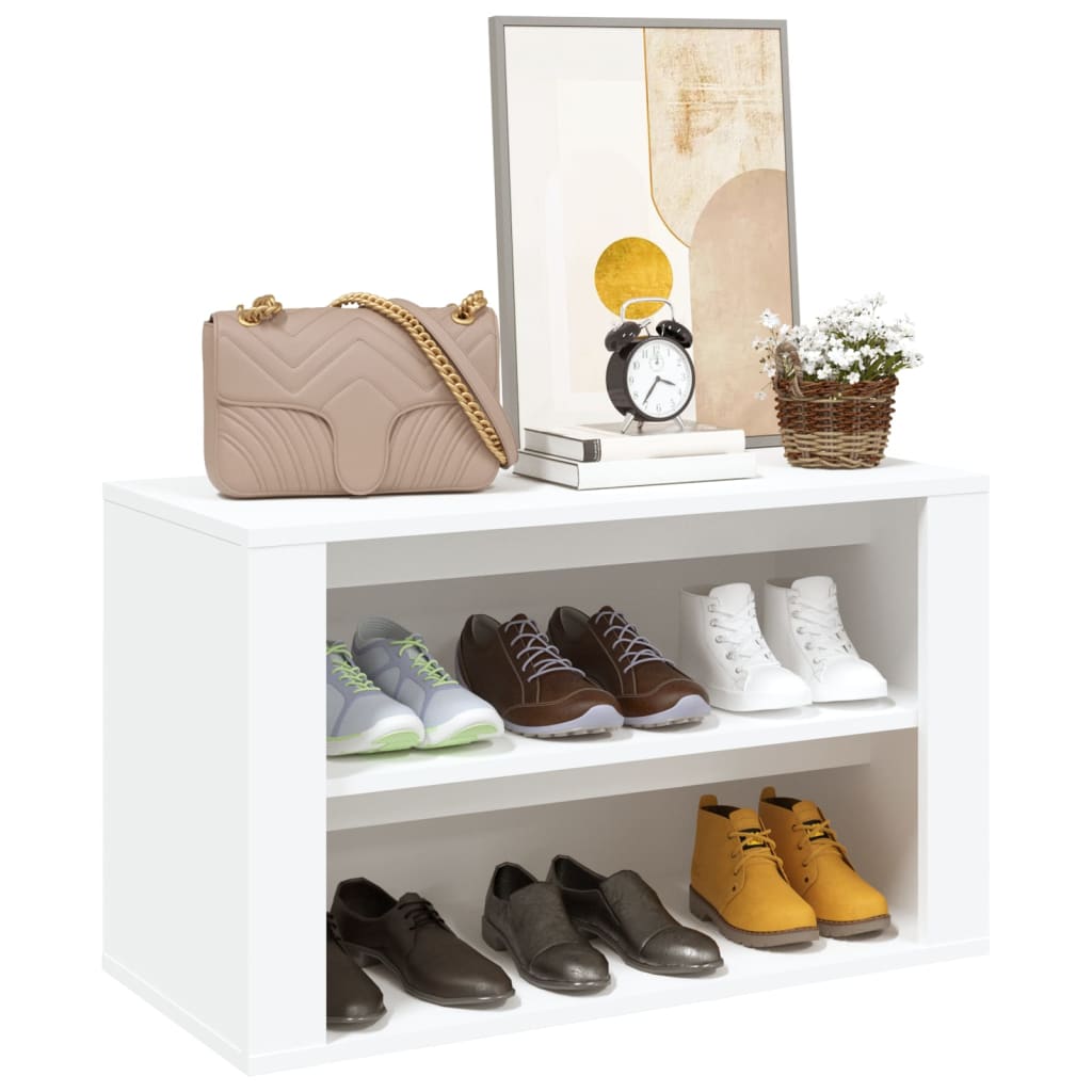 Étagère à chaussures Blanc 75x35x45 cm Bois d'ingénierie - XIOS