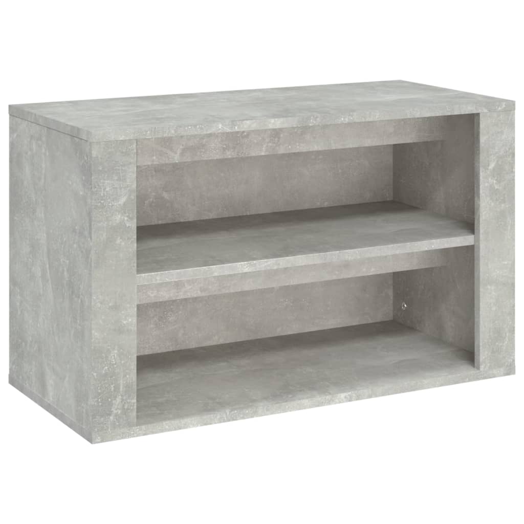 Étagère à chaussures Gris béton 75x35x45 cm Bois d'ingénierie - XIOS